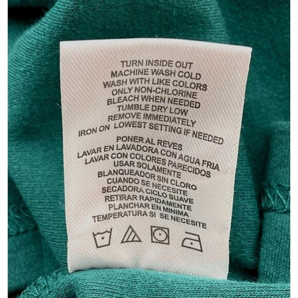 Teal Green Embellished Leaf Pattern 3/4 Sleeve Top Trilogy By Morning Sun M - Picture 7 of 8